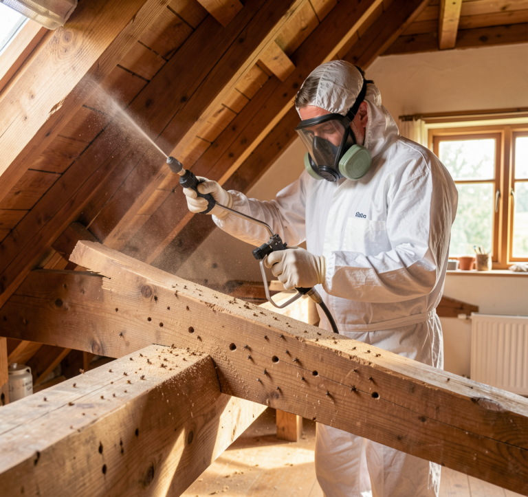 Уничтожение жука-древоточца